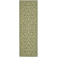 thumbnail image 1 of Safavieh Courtyard Nanda Botanical Indoor/Outdoor Runner Rug, Olive/Natural, 2'3" x 6'7", 1 of 13