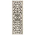 thumbnail image 1 of Safavieh Courtyard Nanda Botanical Indoor/Outdoor Runner Rug, Sand/Black, 2'3" x 12', 1 of 7