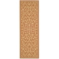 thumbnail image 1 of Safavieh Courtyard Nanda Botanical Indoor/Outdoor Runner Rug, Terracotta/Natural, 2'3" x 8', 1 of 9
