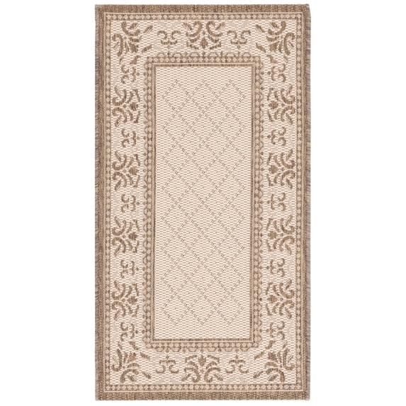 Safavieh Courtyard Nanda Botanical Indoor/Outdoor Area Rug, Natural/Brown, 2'7" x 5'
