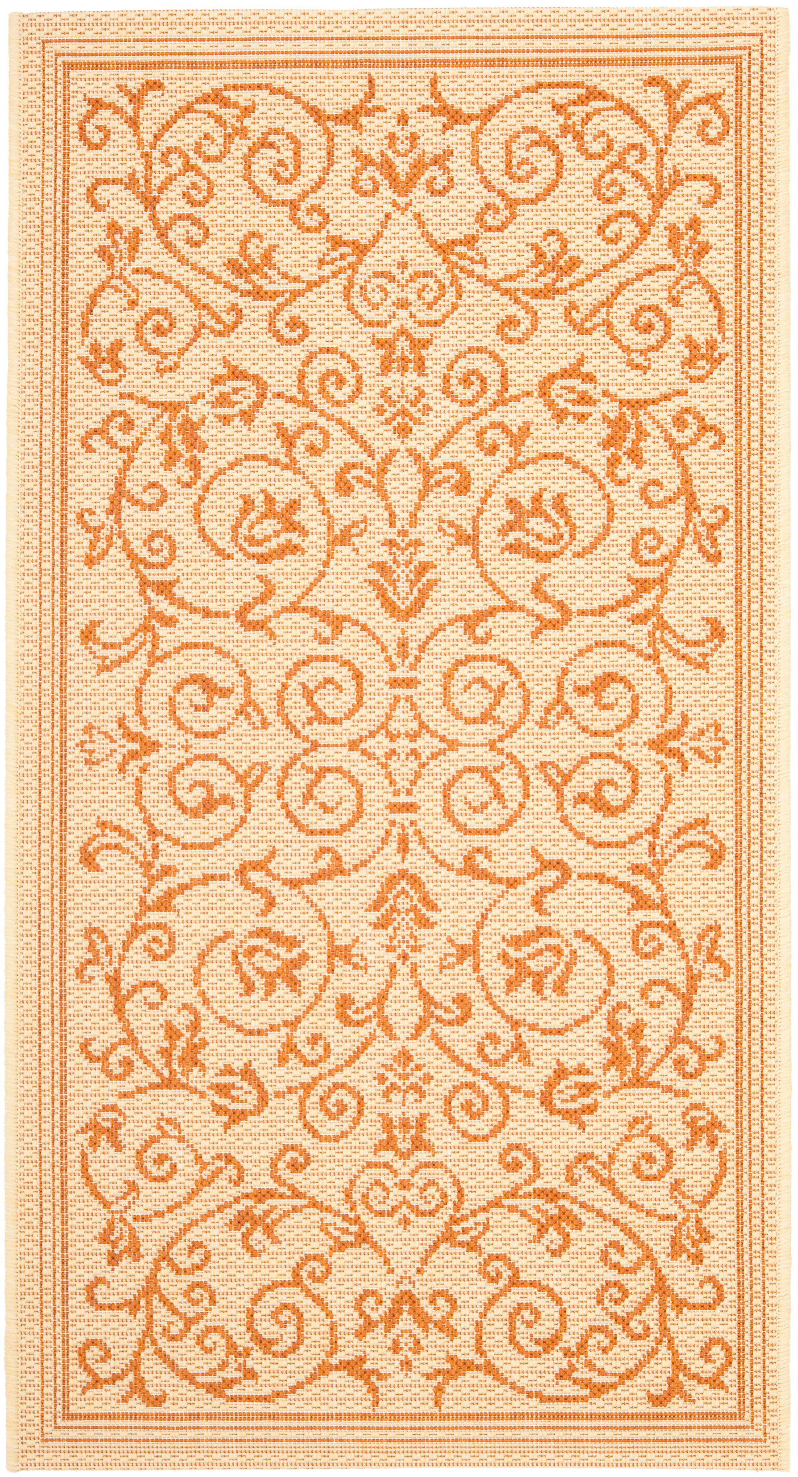 Natural Terra Square Synthetic Easy-Care Indoor/Outdoor Rug, 2'7" x 5'