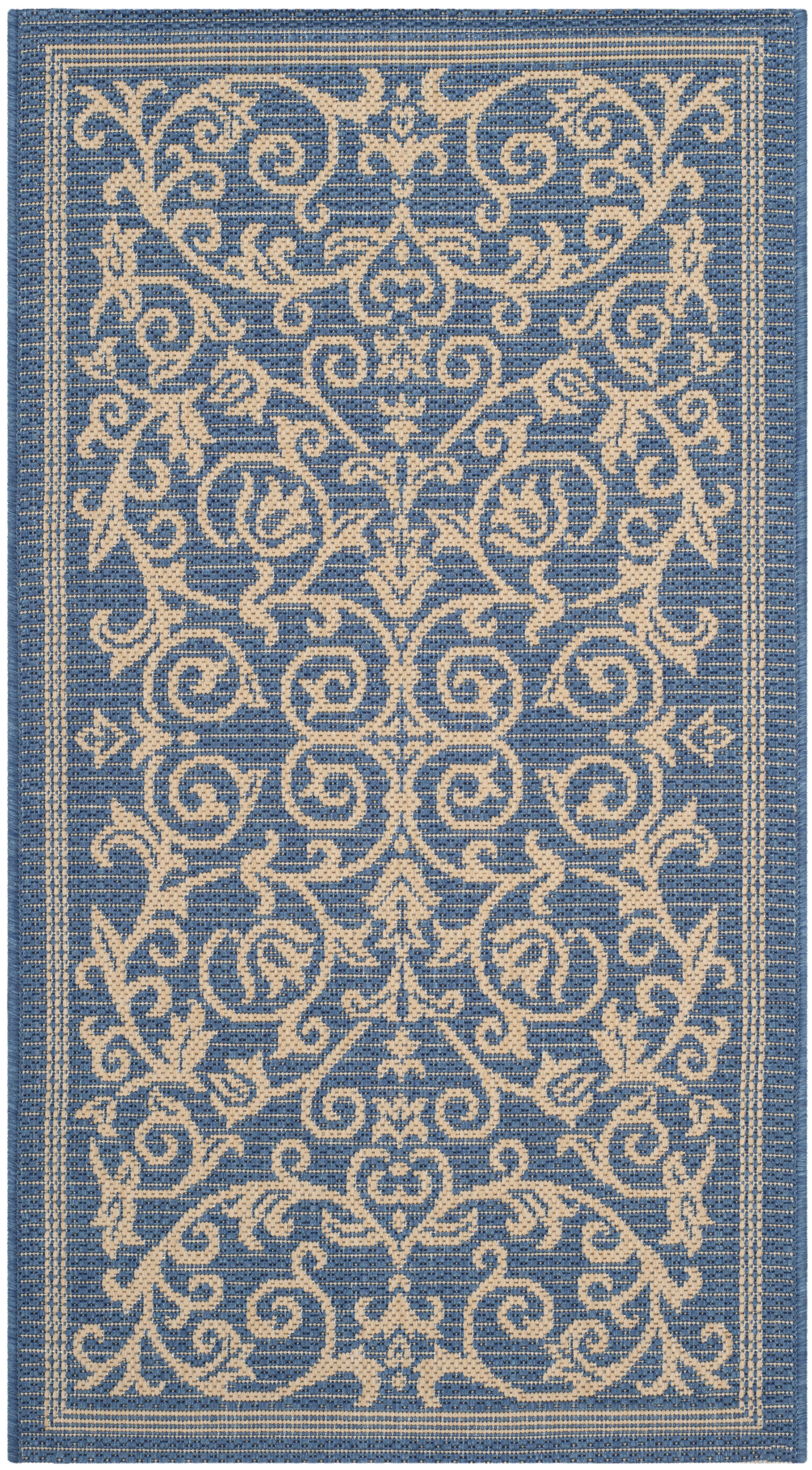 Blue Haven Easy-Care Synthetic Round Accent Rug, 24in