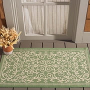 Safavieh Courtyard Nanda Botanical Indoor/Outdoor Area Rug, Olive/Natural, 2' x 3'7"