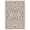 thumbnail image 1 of Safavieh Courtyard Nanda Botanical Indoor/Outdoor Area Rug, Sand/Black, 5'3" x 7'7", 1 of 12