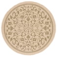 thumbnail image 1 of Safavieh Courtyard Nanda Botanical Indoor/Outdoor Area Rug, Natural/Olive, 6'7" x 6'7" Round, 1 of 13