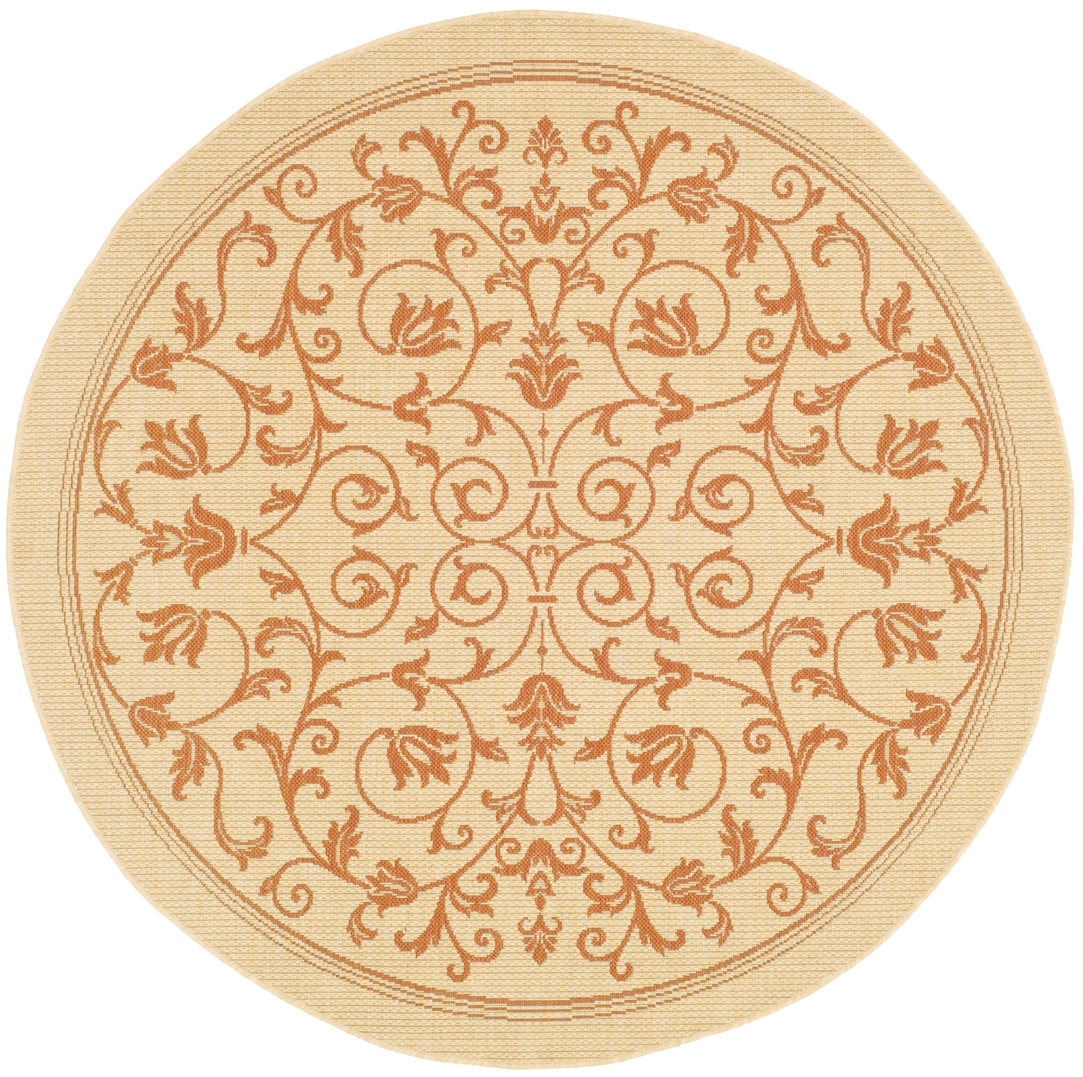 Terra Round Easy-Care Synthetic Indoor/Outdoor Rug, 6'7"