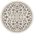 thumbnail image 1 of Safavieh Courtyard Nanda Botanical Indoor/Outdoor Area Rug, Sand/Black, 7'10" x 7'10" Round, 1 of 9