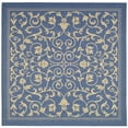 thumbnail image 1 of Safavieh Courtyard Nanda Botanical Indoor/Outdoor Area Rug, Blue/Natural, 7'10" x 7'10" Square, 1 of 17