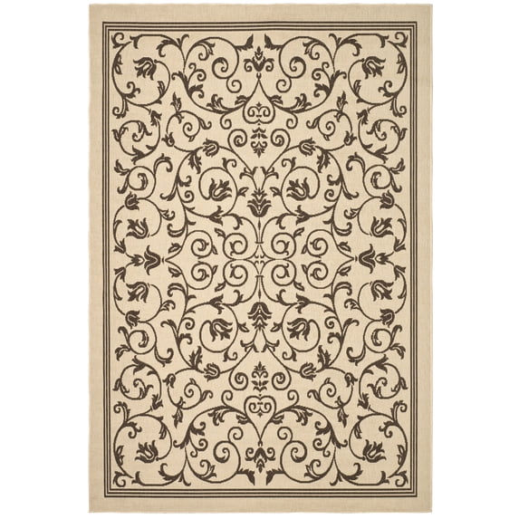 Safavieh Courtyard Nanda Botanical Indoor/Outdoor Area Rug, Natural/Brown, 8' x 11'