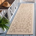 thumbnail image 1 of Safavieh Courtyard Nanda Botanical Indoor/Outdoor Runner Rug, Natural/Brown, 2'3" x 10', 1 of 10