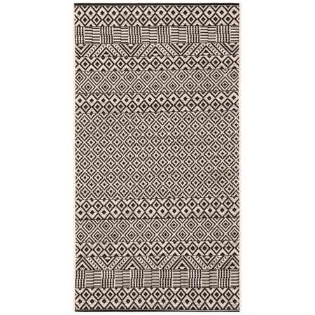 Safavieh Courtyard Naomi Geometric Indoor/Outdoor Area Rug, Beige/Black, 2'7" x 5'