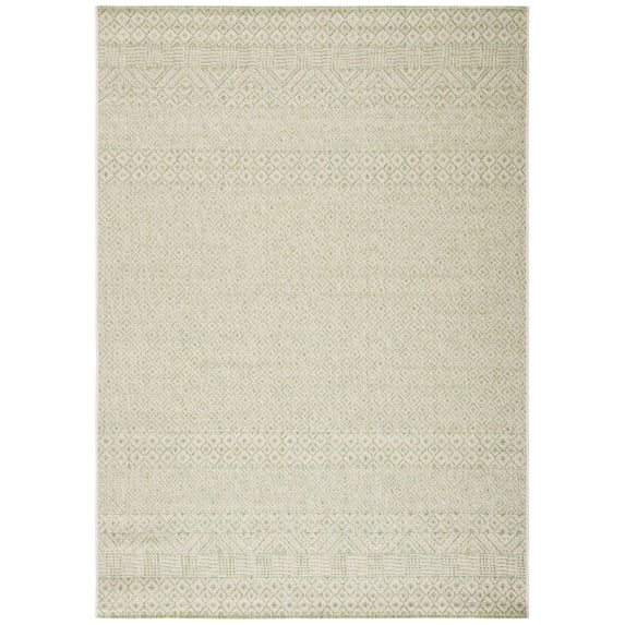 Safavieh Courtyard Naomi Geometric Indoor/Outdoor Area Rug, Beige/Green, 4' x 5'7"