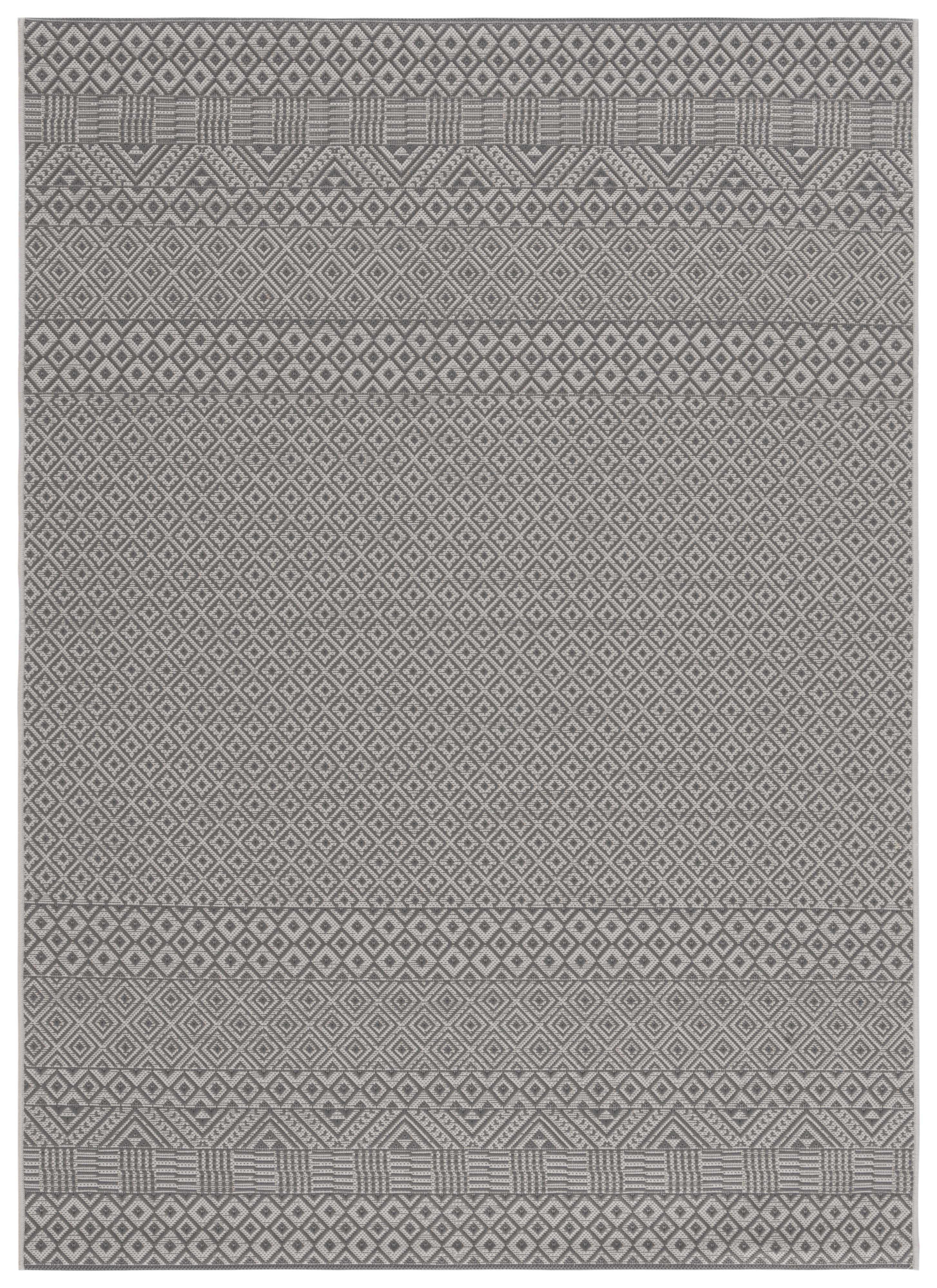 Safavieh Courtyard Naomi Geometric Indoor/Outdoor Area Rug, Brown/Gray, 5'3" x 7'7"