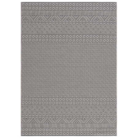 Safavieh Courtyard Naomi Geometric Indoor/Outdoor Area Rug, Brown/Gray, 5'3" x 7'7"