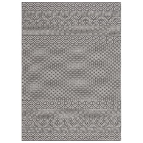 Safavieh Courtyard Naomi Geometric Indoor/Outdoor Area Rug, Brown/Gray, 5'3" x 7'7"