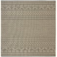 thumbnail image 1 of SAFAVIEH Courtyard Naomi Aztec Indoor/Outdoor Area Rug, 6'7" x 6'7" Square, Beige/Black, 1 of 4