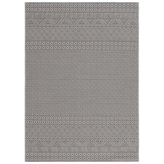 Safavieh Courtyard Naomi Geometric Indoor/Outdoor Area Rug, Brown/Gray, 6'7" x 9'6"