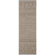 Safavieh Courtyard Naomi Geometric Indoor/Outdoor Runner Rug, Beige/Black, 2'3" x 6'7"