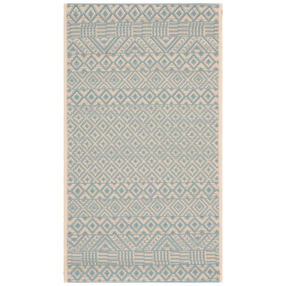 Safavieh Courtyard Naomi Geometric Indoor/Outdoor Area Rug, Beige/Aqua, 2'7" x 5'