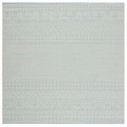 Safavieh Courtyard Naomi Geometric Indoor/Outdoor Area Rug, Beige/Aqua, 4' x 4' Square