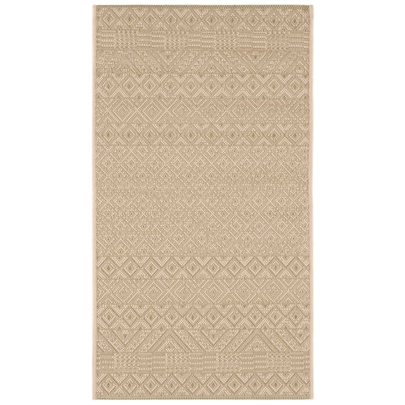Safavieh Courtyard Naomi Geometric Indoor/Outdoor Area Rug, Beige/Green, 2'7" x 5'