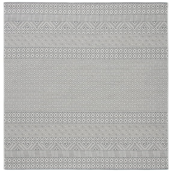Safavieh Courtyard Naomi Geometric Indoor/Outdoor Area Rug, Brown/Gray, 4' x 4' Square