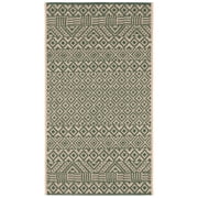 Safavieh Courtyard Naomi Geometric Indoor/Outdoor Area Rug, Dark Green/Beige, 2' x 3'7"