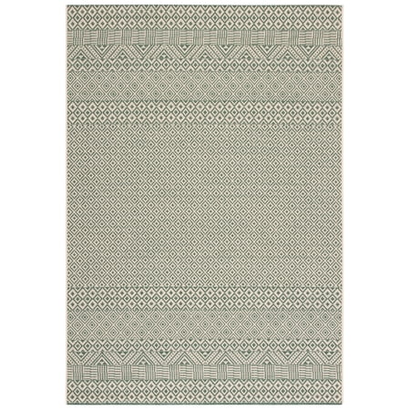 Safavieh Courtyard Naomi Geometric Indoor/Outdoor Area Rug, Dark Green/Beige, 9' x 12'