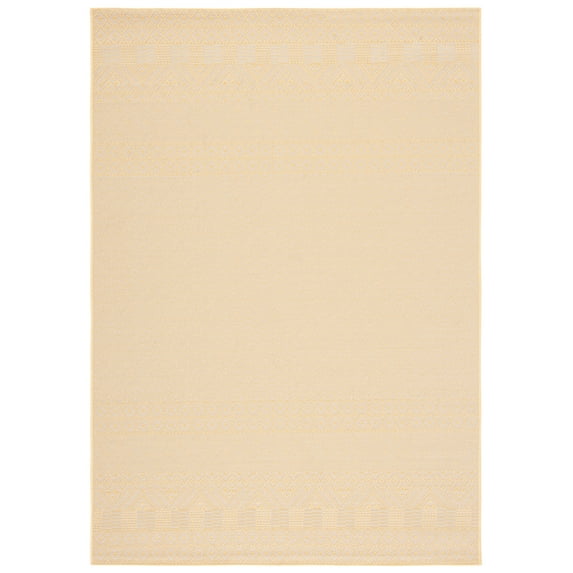 SAFAVIEH Courtyard Naomi Geometric Indoor/Outdoor Area Rug, Gold/Beige, 2' x 3'7"