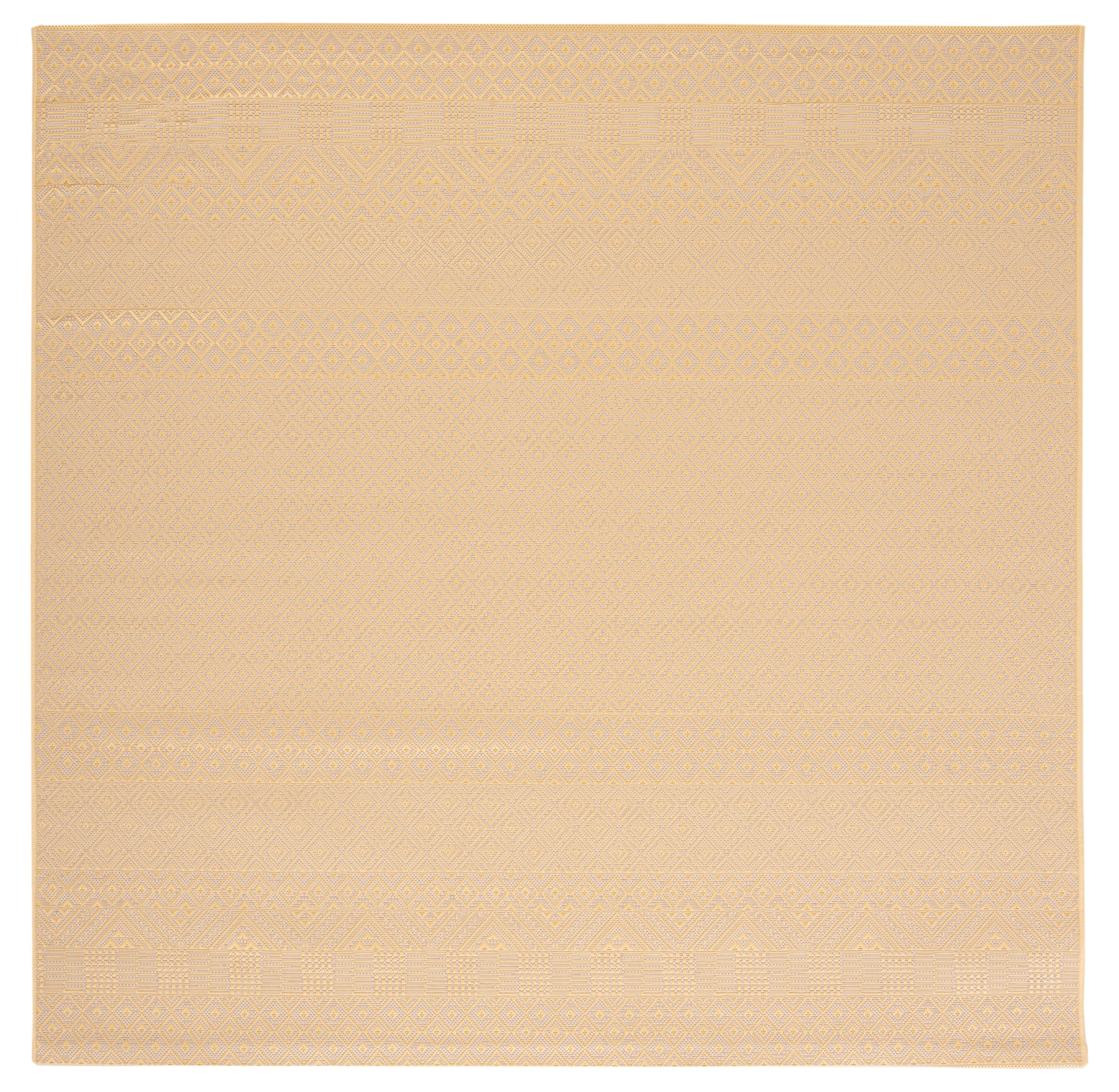Safavieh Courtyard Naomi Geometric Indoor/Outdoor Area Rug, Gold/Beige, 6'7" x 6'7" Square