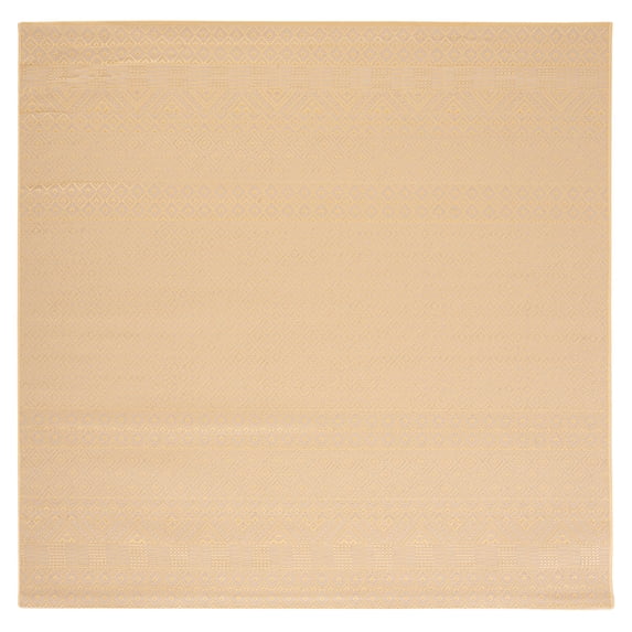 Safavieh Courtyard Naomi Geometric Indoor/Outdoor Area Rug, Gold/Beige, 6'7" x 6'7" Square