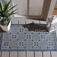 thumbnail image 1 of SAFAVIEH Courtyard Neville Geometric Indoor/Outdoor Area Rug, Navy/Grey, 2' x 3'7", 1 of 8