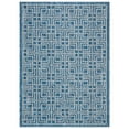 thumbnail image 1 of SAFAVIEH Courtyard Neville Geometric Tiles Indoor/Outdoor Area Rug, 4' x 5'7", Navy/Grey, 1 of 10