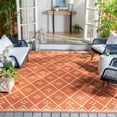 thumbnail image 1 of SAFAVIEH Courtyard Neville Geometric Trellis Indoor/Outdoor Area Rug, 8' x 11', Terracotta/Light Beige, 1 of 5