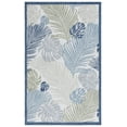 thumbnail image 1 of Safavieh Courtyard Nicholas Botanical Indoor/Outdoor Area Rug, Beige/Green Blue, 4' x 5'7", 1 of 10