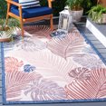 thumbnail image 1 of Safavieh Courtyard Nicholas Botanical Indoor/Outdoor Area Rug, Beige/Rust, 4' x 5'7", 1 of 9