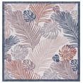 thumbnail image 1 of Safavieh Courtyard Nicholas Botanical Indoor/Outdoor Area Rug, Beige/Rust, 6'7" x 6'7" Square, 1 of 9