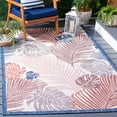 thumbnail image 1 of Safavieh Courtyard Nicholas Botanical Indoor/Outdoor Area Rug, Beige/Rust, 6'7" x 6'7" Square, 1 of 9