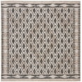 thumbnail image 1 of SAFAVIEH Courtyard Nicholas Geometric Diamonds Indoor/Outdoor Area Rug, 6'7" x 6'7" Square, Black/Natural, 1 of 4