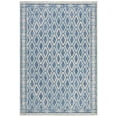 thumbnail image 1 of SAFAVIEH Courtyard Nicholas Geometric Diamonds Indoor/Outdoor Area Rug, 6'7" x 9'6", Navy/Grey, 1 of 15