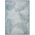 thumbnail image 1 of SAFAVIEH Courtyard Nick Floral Indoor/Outdoor Area Rug, 9' x 12', Grey/Aqua, 1 of 12
