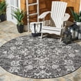 thumbnail image 1 of Safavieh Courtyard Nina Floral Indoor/Outdoor Area Rug, Black/Light Gray, 6'7" x 6'7" Round, 1 of 10