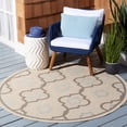 thumbnail image 1 of Safavieh Courtyard Bayon Geometric Indoor/Outdoor Area Rug, Beige/Dark Beige, 5'3" x 5'3" Round, 1 of 8