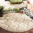 thumbnail image 1 of Safavieh Courtyard Bayon Geometric Indoor/Outdoor Area Rug, Beige/Dark Beige, 7'10" x 7'10" Round, 1 of 8