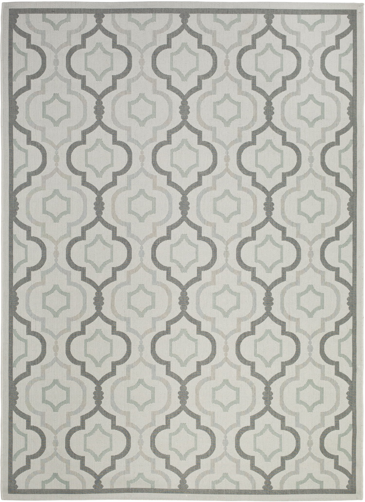 Safavieh Courtyard Bayon Geometric Indoor/Outdoor Area Rug, Light Gray/Anthracite, 8' x 11'