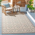 thumbnail image 1 of Safavieh Courtyard Olivia Geometric Indoor/Outdoor Area Rug, Beige/Gray, 4' x 5'7", 1 of 8