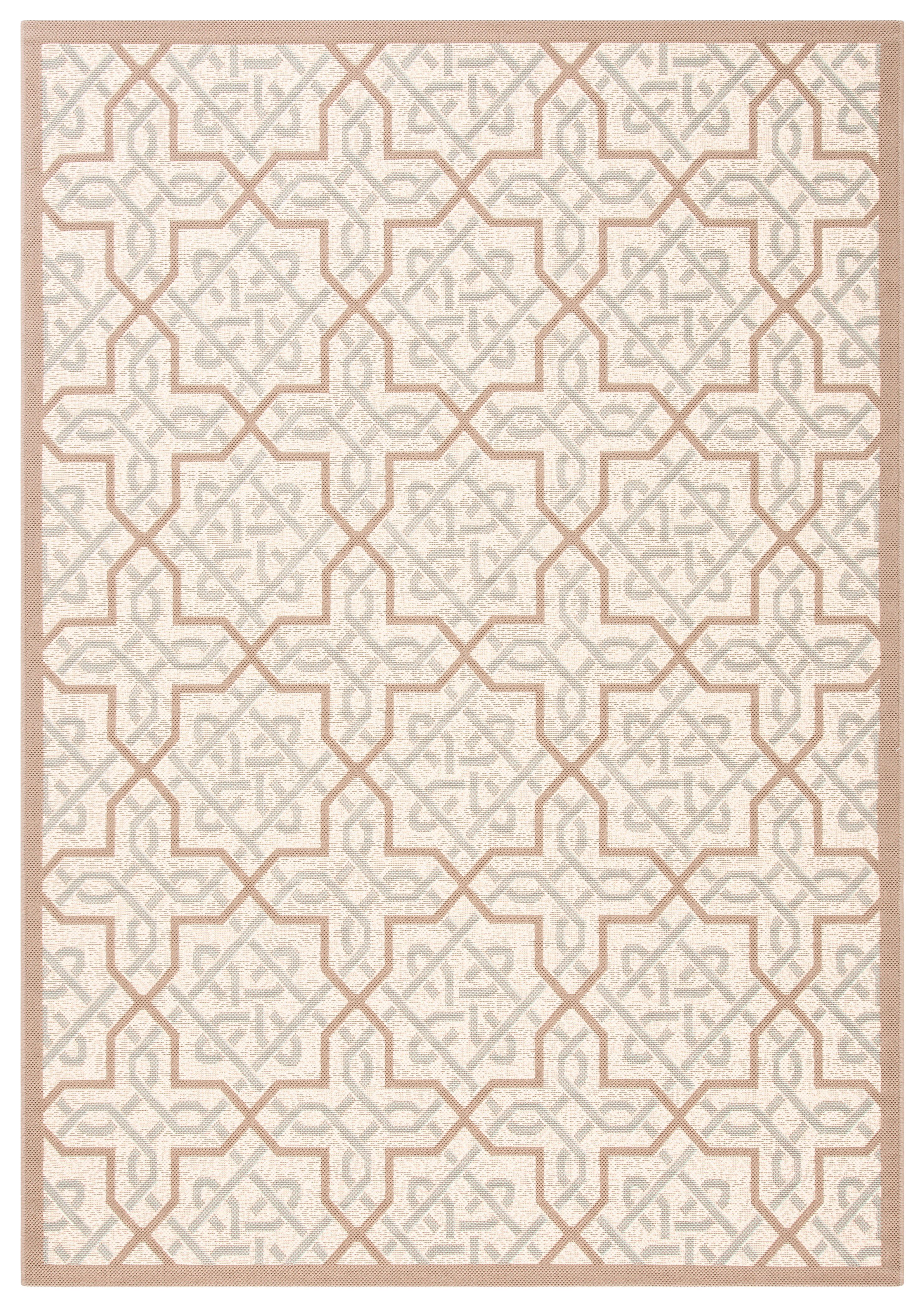 Safavieh Courtyard Olivia Geometric Indoor/Outdoor Area Rug, Beige/Gray, 5'3" x 7'7"