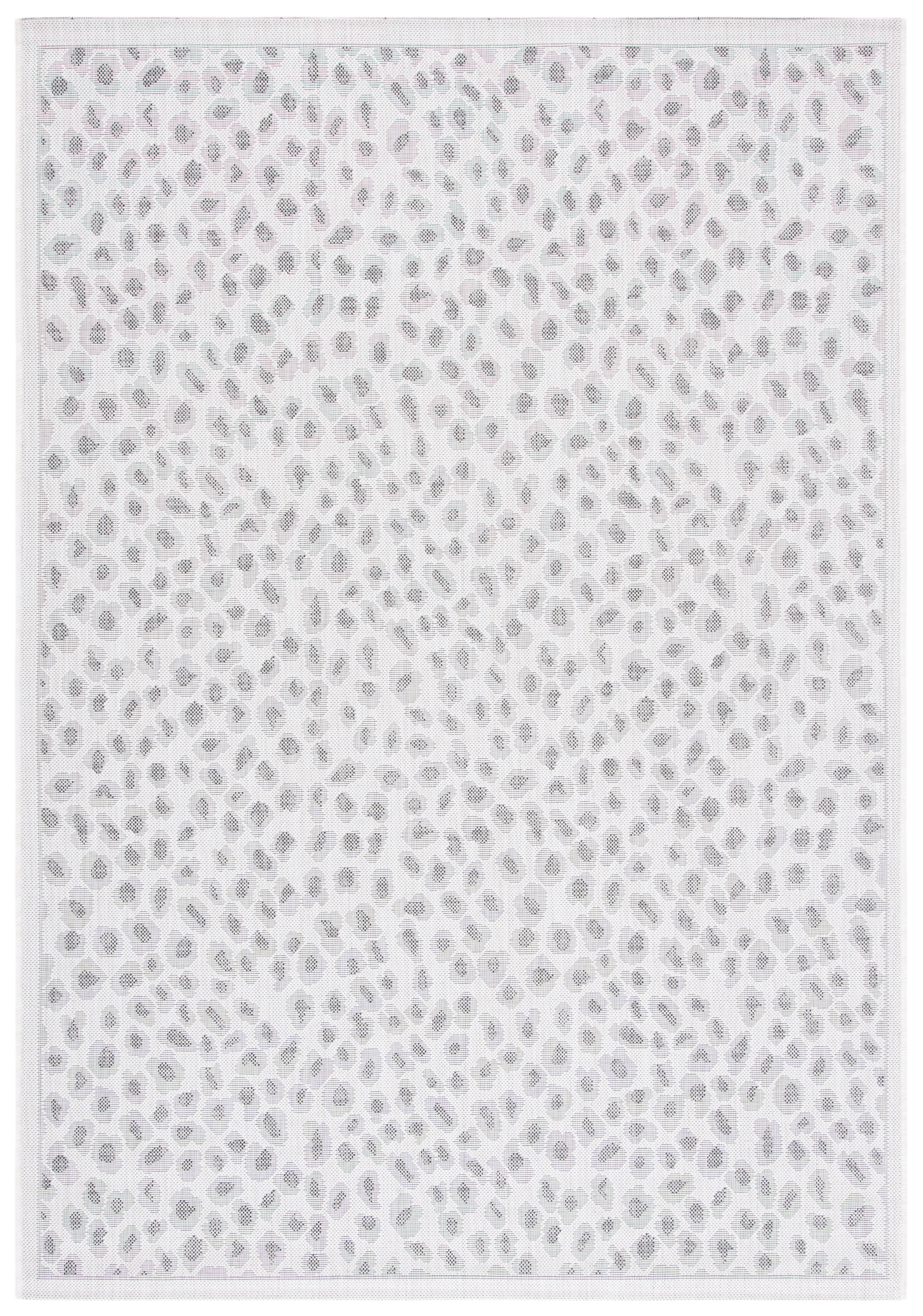 Courtyard Ivory & Grey Easy-Care Indoor/Outdoor Area Rug