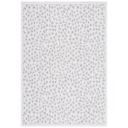 SAFAVIEH Courtyard Otis Spotted Indoor/Outdoor Area Rug, Ivory/Grey, 5'3" x 7'7"