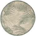 thumbnail image 1 of Safavieh Courtyard Padic Botanical Indoor/Outdoor Area Rug, Beige/Green, 5'3" x 5'3" Round, 1 of 9